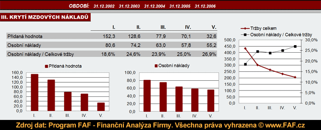 Analza vsledovky - mzdov nklady